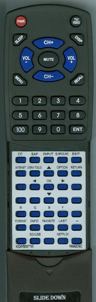 PANASONIC RTN2QAYB000779S Replacement Remote