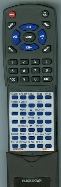 PANASONIC RTN2QAYB000784 Replacement Remote