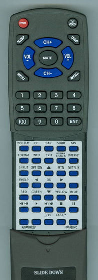 PANASONIC RTN2QAYB000827 Replacement Remote