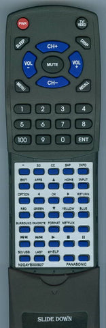 PANASONIC RTN2QAYB000927 Replacement Remote