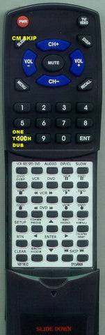 SHARPINSERT DVRW340U Replacement Remote
