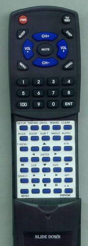 SYMPHONIC NB310UD Replacement Remote