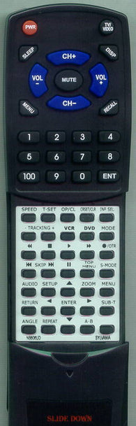 GFM V07DVDVCR Replacement Remote
