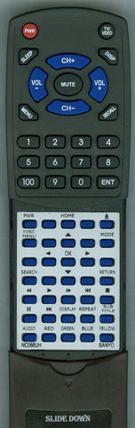 SANYO RTNC088UH Replacement Remote