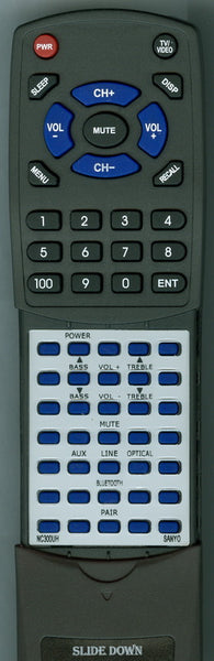 SANYO RTNC300UH Replacement Remote