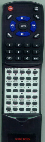 SYMPHONIC STL20D5 Replacement Remote