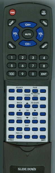 SANYO RTNH002UD Replacement Remote
