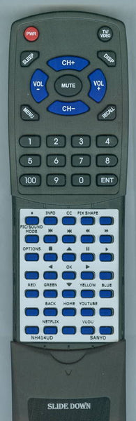 SANYO RTNH414UD Replacement Remote