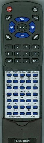 SHARP NPQ84504503B02 Replacement Remote