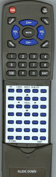 DISNEY RTPC1310ATV Replacement Remote