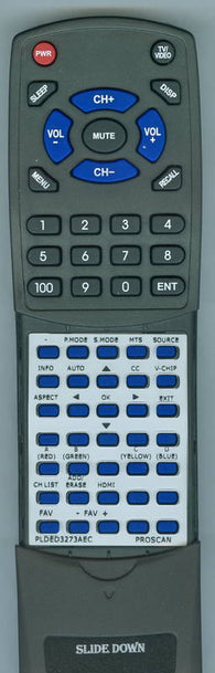 PROSCAN RTPLDED3273AEC Replacement Remote