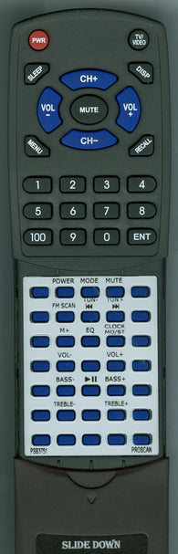 PROSCAN RTPSB3751 Replacement Remote