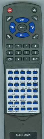 TECHNICS RTRAKSA902MH Replacement Remote