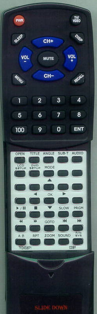 COBY TFDVD1972E Replacement Remote