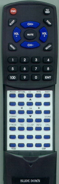 COBY TFTV1022 Replacement Remote