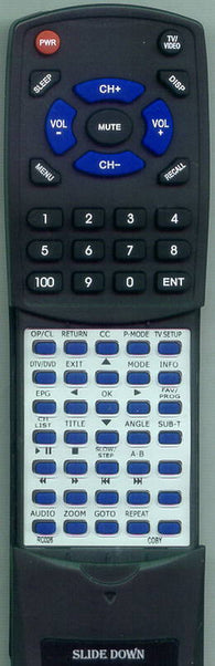 COBY TVDVD2090 Replacement Remote