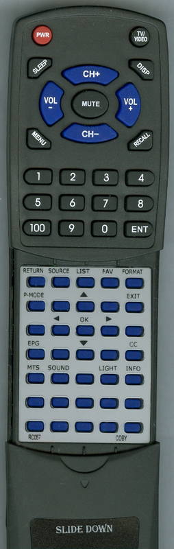 COBY LEDTV2326 Replacement Remote Control