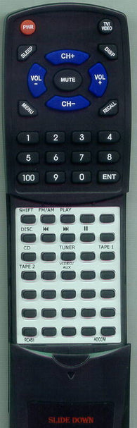 ADCOM GTA450 Replacement Remote