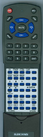INTEGRA RC-553C Replacement Remote