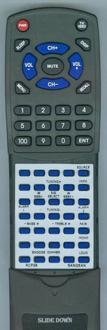 SANGEAN RTRCP28 Replacement Remote