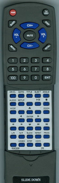 GPX REM-D200B Replacement Remote