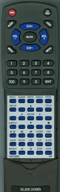 GPX REM-D202-KH Replacement Remote