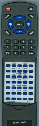 G RTREMHC208B Replacement Remote