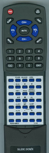 ILIVE REM-IHB603 Replacement Remote