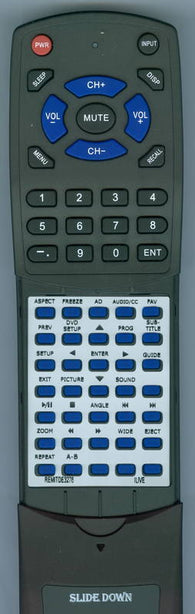ILIVE RTREMITDE3276 Replacement Remote