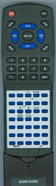 G RTREMS7793 Replacement Remote