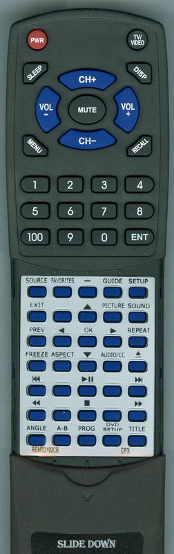 GPX TDE1982BGA Replacement Remote Control - Thumbnail 3