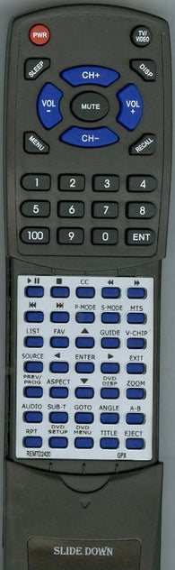 GPX REM-TD2420 Replacement Remote