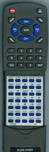 GPX REMTD2420ARS Replacement Remote