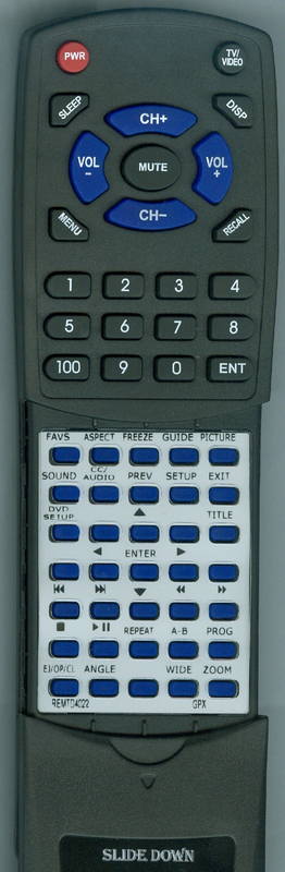 GPX TD4022 Replacement Remote Control