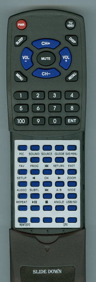 GPX REM-TD910 Replacement Remote