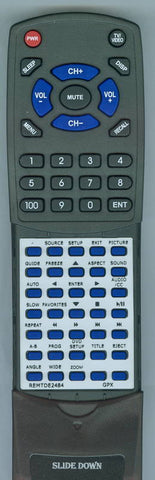 GPX REM-TDE2484 Replacement Remote