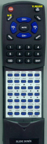 RJTECHNOLOGYINSERT RJ4200S Replacement Remote