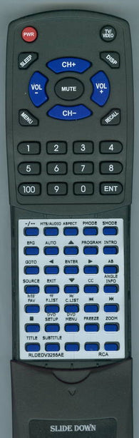 RCA RTRLDEDV3255AE Replacement Remote