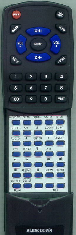 APEX RTRM2100 Replacement Remote Control
