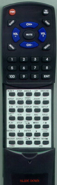 APEX ADV3800 Replacement Remote