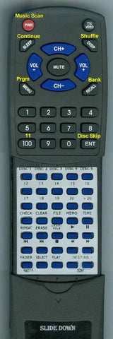 SONYINSERT RTRMD715 Replacement Remote