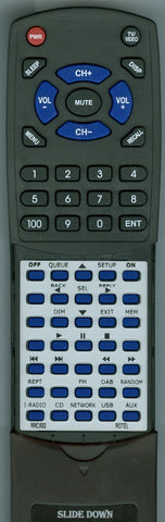 ROTEL RRCX92 Replacement Remote