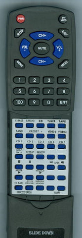 SHARP RRMCG0316AFSA Replacement Remote