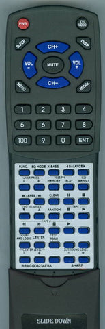 SHARP SC9790AV Replacement Remote