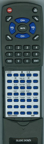 SHARP SDEX100 Replacement Remote