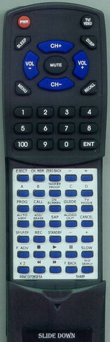 SHARP VC6610U Replacement Remote