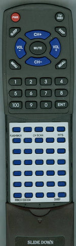 SHARP RRMCG1232CESA Replacement Remote