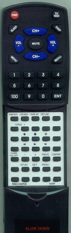 SHARP VT2138M Replacement Remote