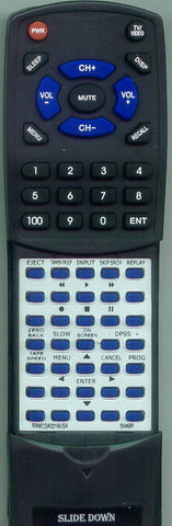 SHARP RTRRMCGA021WJSA Replacement Remote