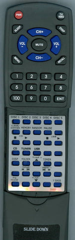 SHARP XLHU260 Replacement Remote